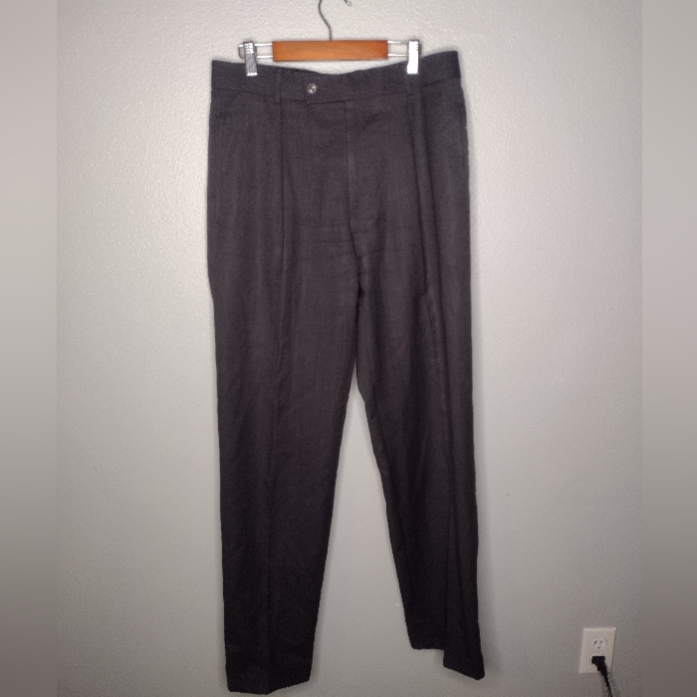 Hugo Boss Men's Wool Dress Pants Gray Slacks Work Wear R